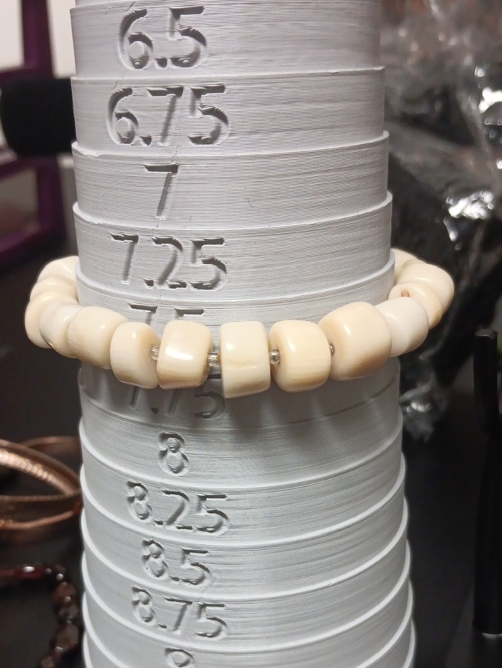 Natural Ivory Bamboo Coral Stone Bracelet